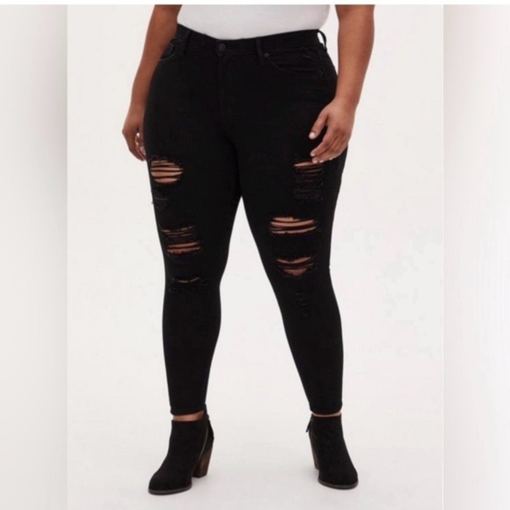 Torrid Black Sky High Skinny Jeans